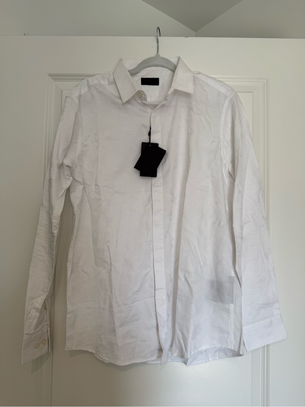 Prada Classic White Men's Dress Shirt - Long Sleeve